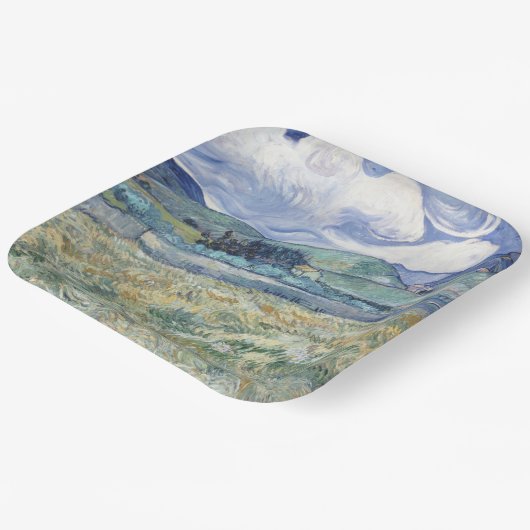 Landschap achter Saint-Paul Vincent van Gogh Papieren Bordje (Gebogen)