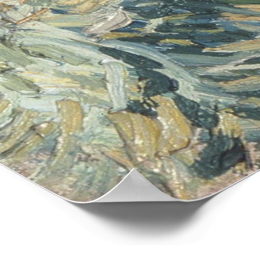 Landschap achter Saint-Paul Vincent van Gogh Poster (Hoek)