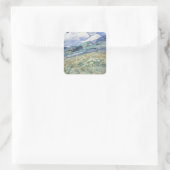 Landschap achter Saint-Paul Vincent van Gogh Vierkante Sticker (Tas)