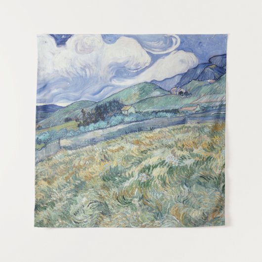 Landschap achter Saint-Paul Vincent van Gogh Wandkleed (Voorkant)