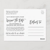 Landschap Afbeelding Wedding Unsave the Date Brief Briefkaart (Achterkant)