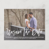 Landschap Afbeelding Wedding Unsave the Date Brief Briefkaart (Voorkant)