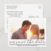 Landschap Afbeelding Wedding Unsave the Date Brief Briefkaart (Voorkant / Achterkant)