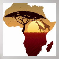 Landschap Afrikaanse kaart