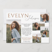 Landschap Afstuderen Fotoaankondiging met Collage Kaart (Achterkant)