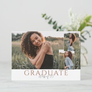 Landschap Afstuderen Fotoaankondiging met Collage Kaart