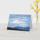 Landschap Alaska Denali Foto Verjaardag Kaart (Gele Bloem)