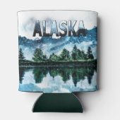 Landschap Alaska-Waterverf Blikjeskoeler (Achterkant)