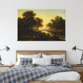 Landschap Alexandre Calame, 1830-1845 Canvas Afdruk (Insitu (Slaapkamer))