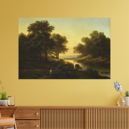 Landschap Alexandre Calame, 1830-1845 Canvas Afdruk (Insitu (Woonkamer))