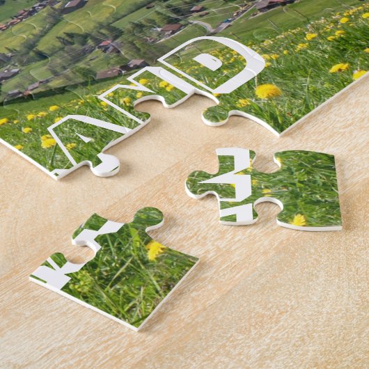 Landschap Alpiene Alpen Legpuzzel (Zijkant)