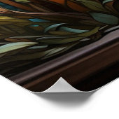 *~* Landschap AP68 TIGER Glas-in-lood 5:4 Fantasy Poster (Hoek)