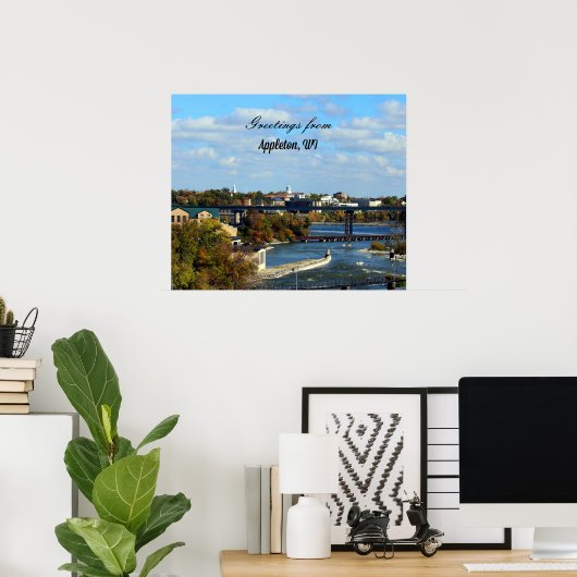 Landschap Appleton, Wisconsin Poster (Thuiskantoor)