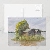Landschap aquarel schilderij briefkaart (Voorkant / Achterkant)