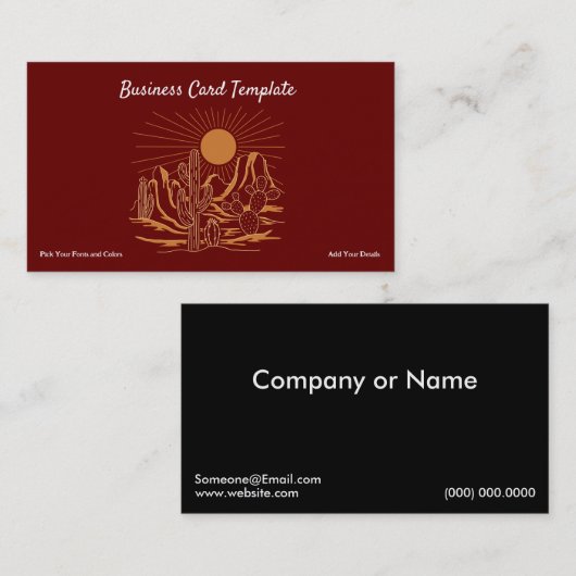 Landschap Arizona Zuidwestelijke woestijn Visitekaartje (Voorkant / Achterkant)