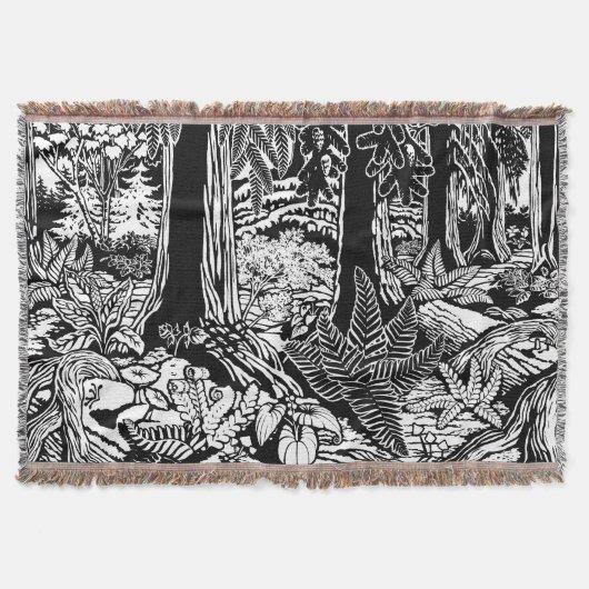 Landschap Art Blanket Forest Throw Blanket Giften Deken (Voorkant)