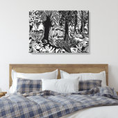 Landschap Art Prints B & W Forest Art Canvas Afdru (Insitu (Slaapkamer))