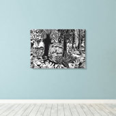 Landschap Art Prints B & W Forest Art Canvas Afdru (Insitu (Houten vloer))