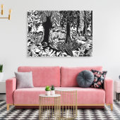 Landschap Art Prints B & W Forest Art Canvas Afdru (Insitu (Woonkamer))