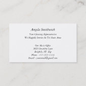 Landschap Art Seashore Beach Sunrise Cleaning Visitekaartje (Achterkant)