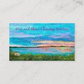 Landschap Art Seashore Beach Sunrise Cleaning Visitekaartje (Voorkant)