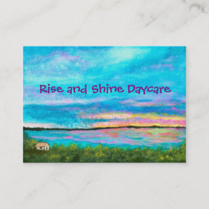 Landschap Art Seashore Beach Sunrise Daycare Visitekaartje
