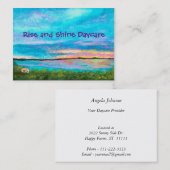 Landschap Art Seashore Beach Sunrise Daycare Visitekaartje (Voorkant / Achterkant)