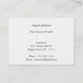 Landschap Art Seashore Beach Sunrise Daycare Visitekaartje (Achterkant)