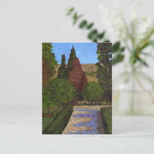 Landschap Art Trees Park Schilderen Briefkaart (Staand voorkant)