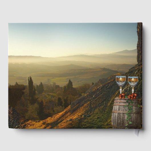 Landschap Art Winery Wine Theme Weddenschap Boek (Achterkant)