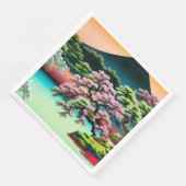 Landschap Asian Cherry Blossom Servet (Hoek)