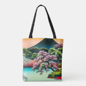 Landschap Asian Cherry Blossom Tote Bag (Achterkant)