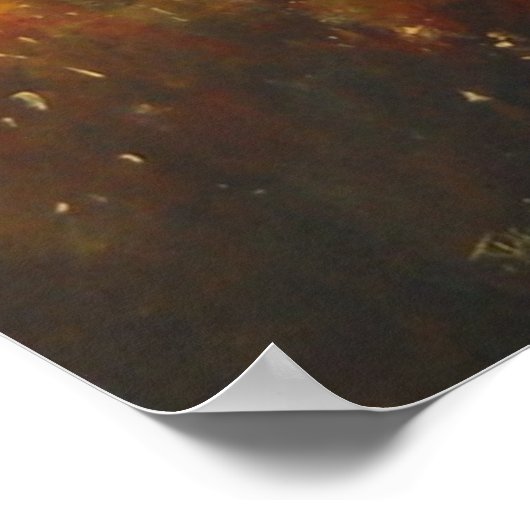 Landschap Autumn Trees Acrylverf Poster (Hoek)