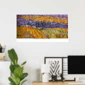 Landschap Auvers in Rain door Van Gogh Poster (Thuiskantoor)