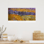 Landschap Auvers in Rain door Van Gogh Poster (Keuken)