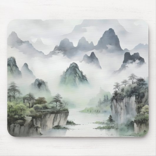 Landschap Aziatische schilderkunst Muismat (Voorkant)