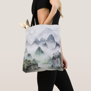 Landschap Aziatische schilderkunst Tote Bag