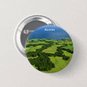 Landschap Azoren Ronde Button 5,7 Cm (Voorkant /achterkant)