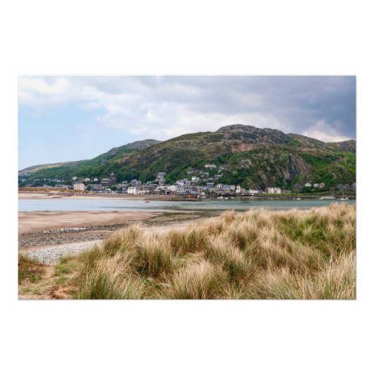 Landschap Barmouth en Dinas Oleu Foto Afdruk (Voorkant)