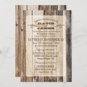 Landschap Barn Wood Planks Rustic Wedding Kaart (Voorkant / Achterkant)