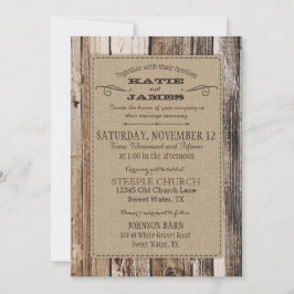 Landschap Barn Wood Planks Rustic Wedding Kaart