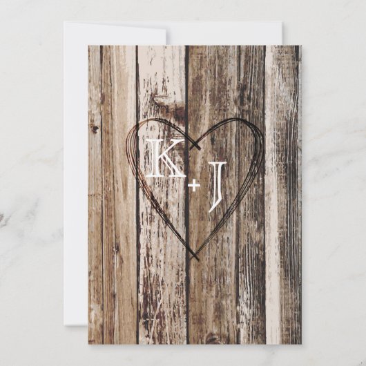 Landschap Barn Wood Planks Rustic Wedding Kaart (Achterkant)