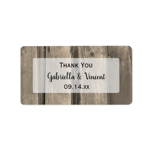 Landschap Barn Wood Weddenschap Etiket (Voorkant)