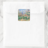 Landschap, bedankt vierkante sticker (Tas)