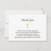 Landschap Begrafenis Religieus Kruis Gedenkteken Bedankkaart (Achterkant)