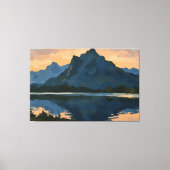 Landschap bergmeer canvas afdruk (Voorkant)