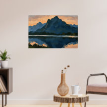 Landschap bergmeer