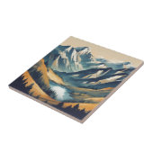 Landschap bergmeer tegeltje (Zijkant)