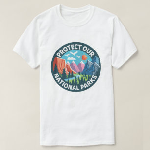 Landschap Bescherm onze nationale parken T-shirt