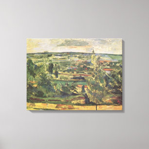 Landschap bij Jas-de-Bouffan - Paul Cezanne Canvas Afdruk